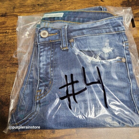 Kancan Jeans Size 26 Skinny Mid Rise Raw Hem Medium Light Wash Stretch Denim - Picture 12 of 12